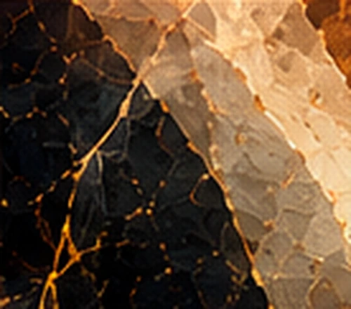 Obra abstracta de reflejos dorados y negro para Arcano Espejo