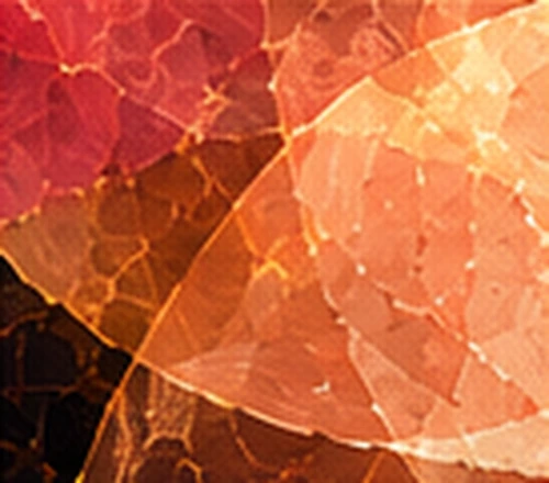 Obra abstracta coral y cobre para Respiración Sagrada